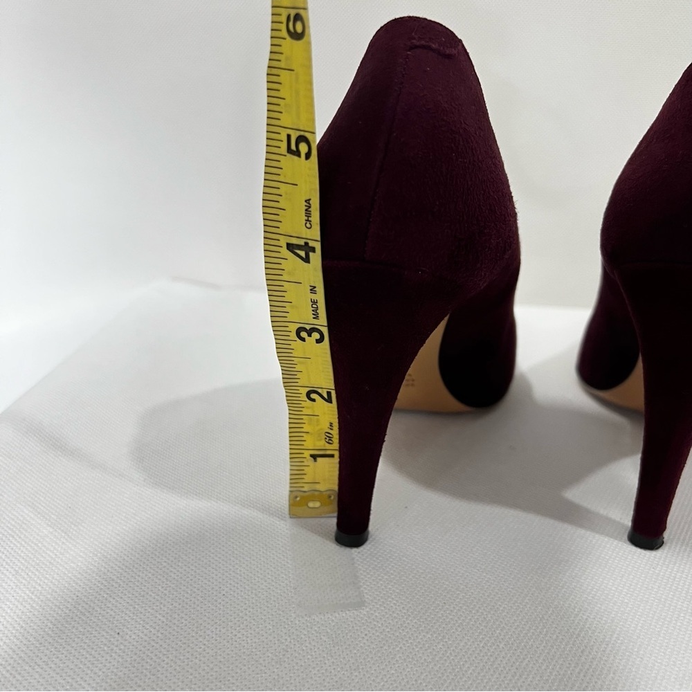 Innovare made Italy Pump Heels Size 36 (6)  Elegant Dark Burgundy Maroon Suede - Picture 8 of 8